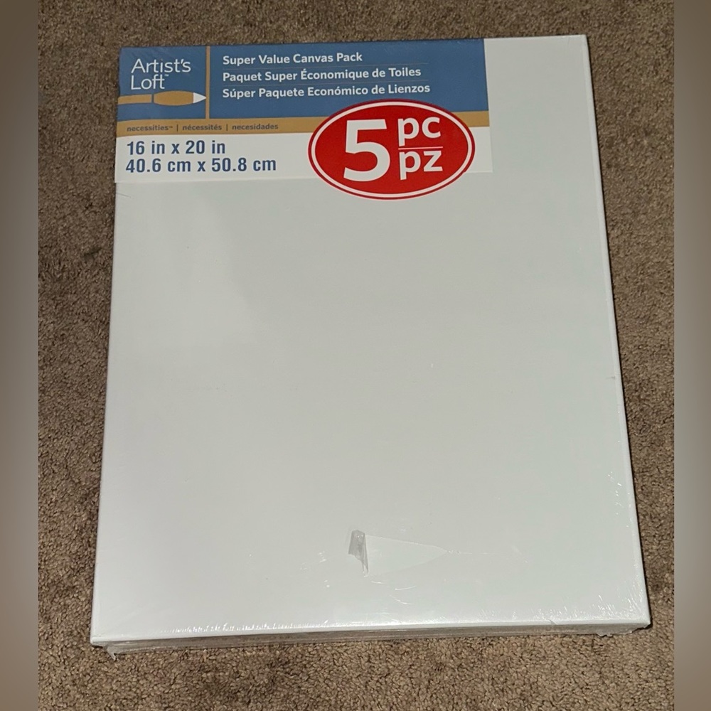 5 Pack 16" x 20" Super Value Canvas by Artist's Loft® Necessities